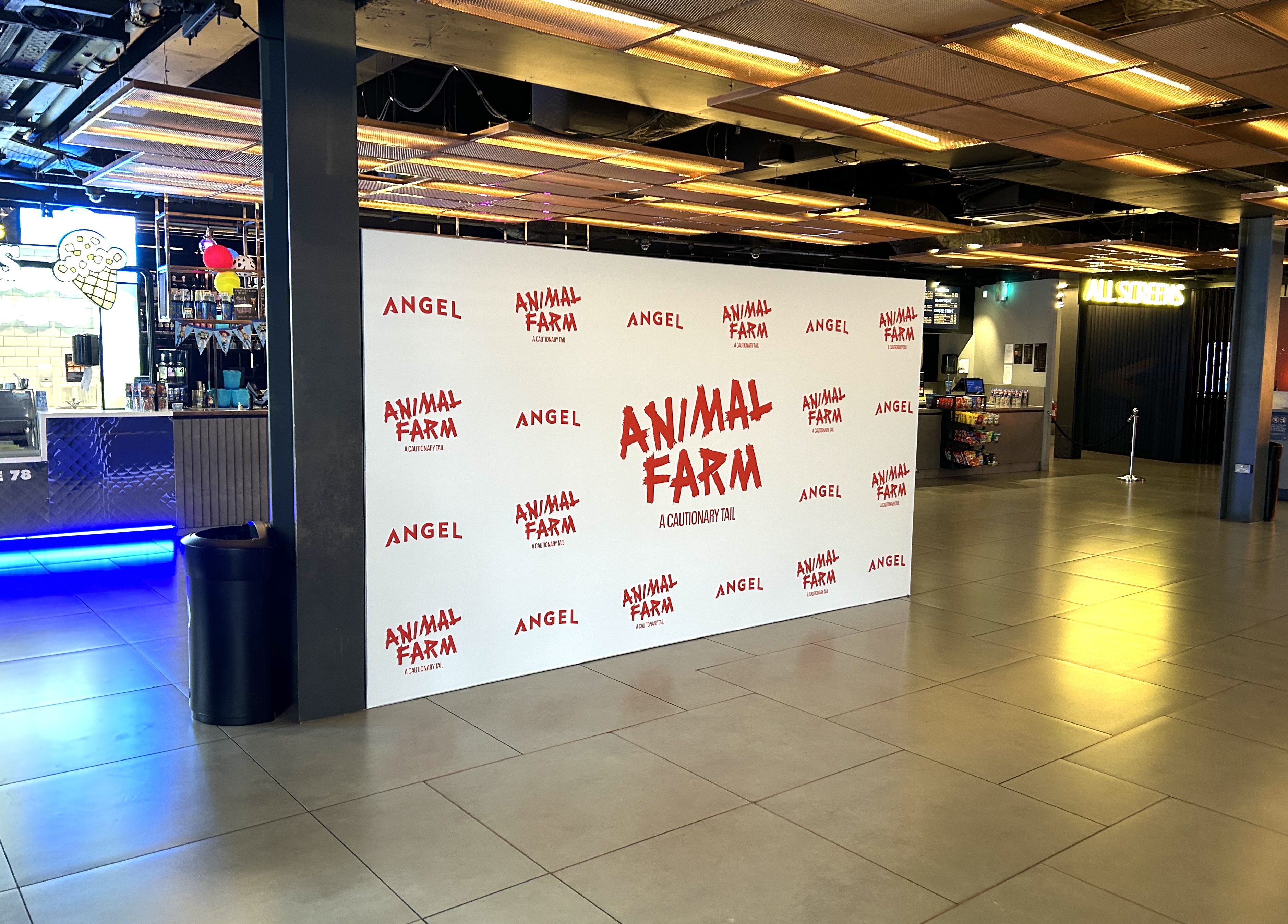 4 metre Step and repeat wall for a cinema premier