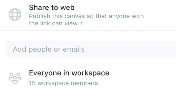 share to web feature screen shot
