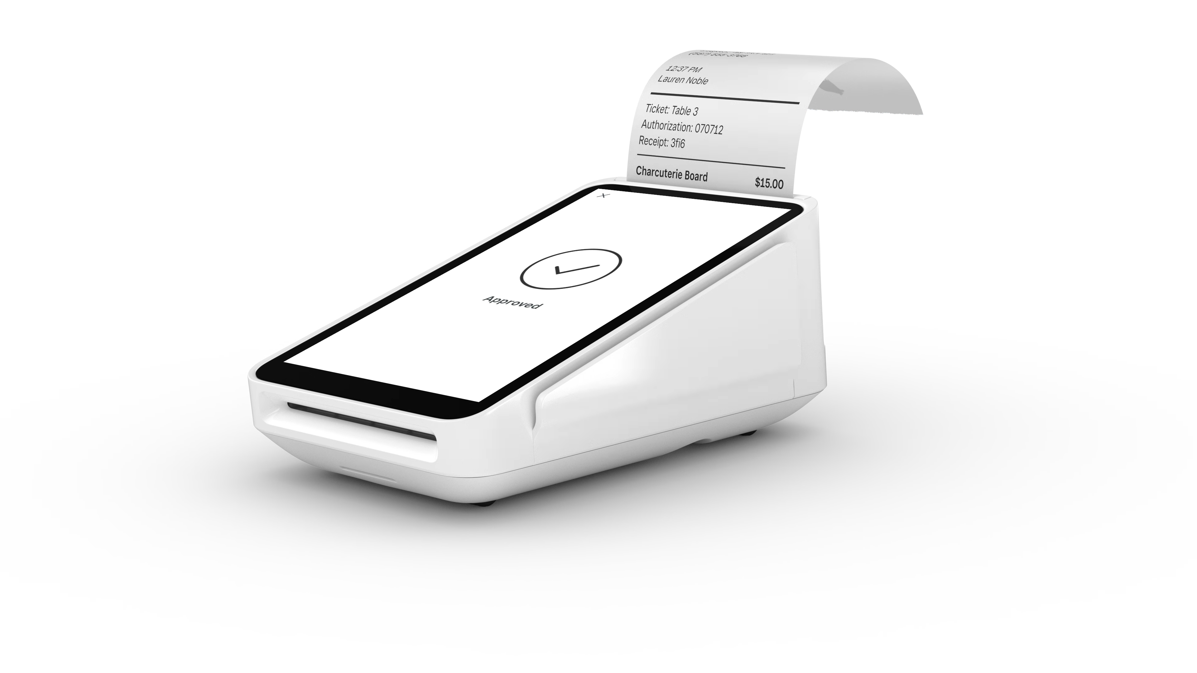 Point-of-sale payment terminal in use