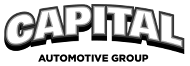 Word 'CAPITAL' in bold, white, uppercase letters with a slight arch effect on a black background.