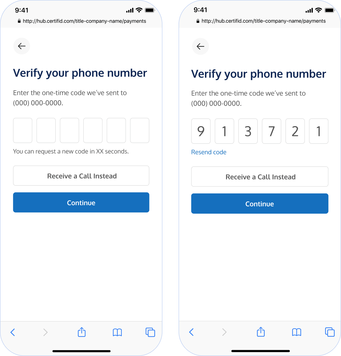 Step 2: Verify phone number