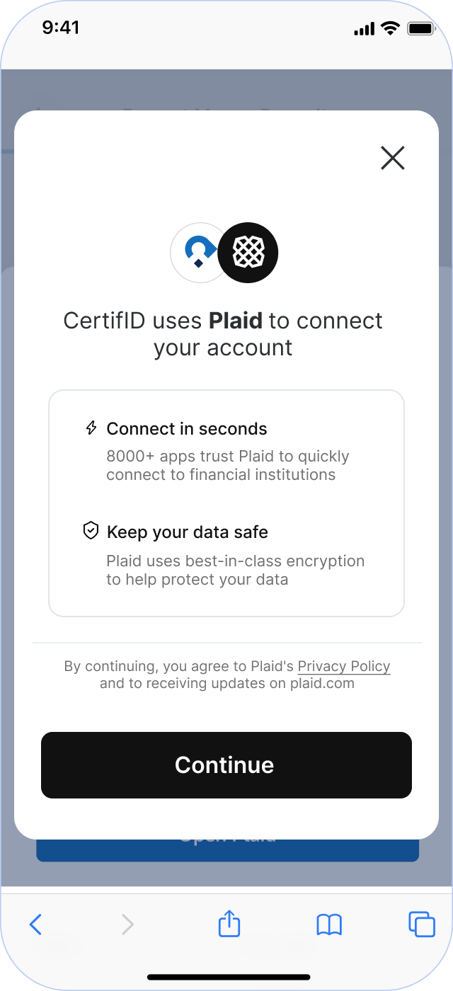 Step 7: Connect to Plaid