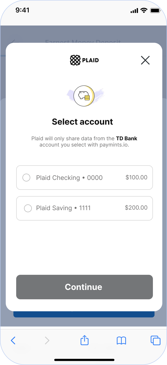 Step 10: Select account