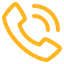 Icon depicting a traditional telephone handset for communication or contact purposes.