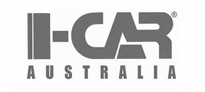 I-CAR Australia logo with stylized bold letters and a registered trademark symbol.