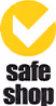 Certification badge for 'Safe Shop' displayed in the website footer.