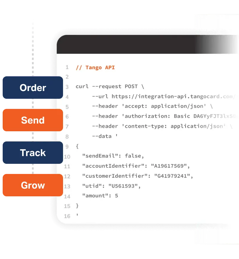Illustration of a rewards system with order tracking and delivery.
