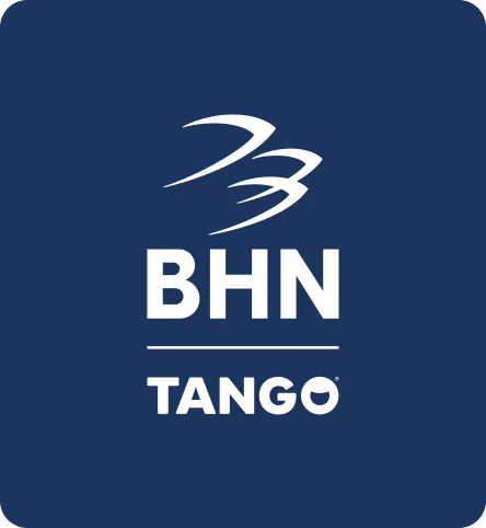 Tango Card logo with ‘A Division of BHN’ branding.