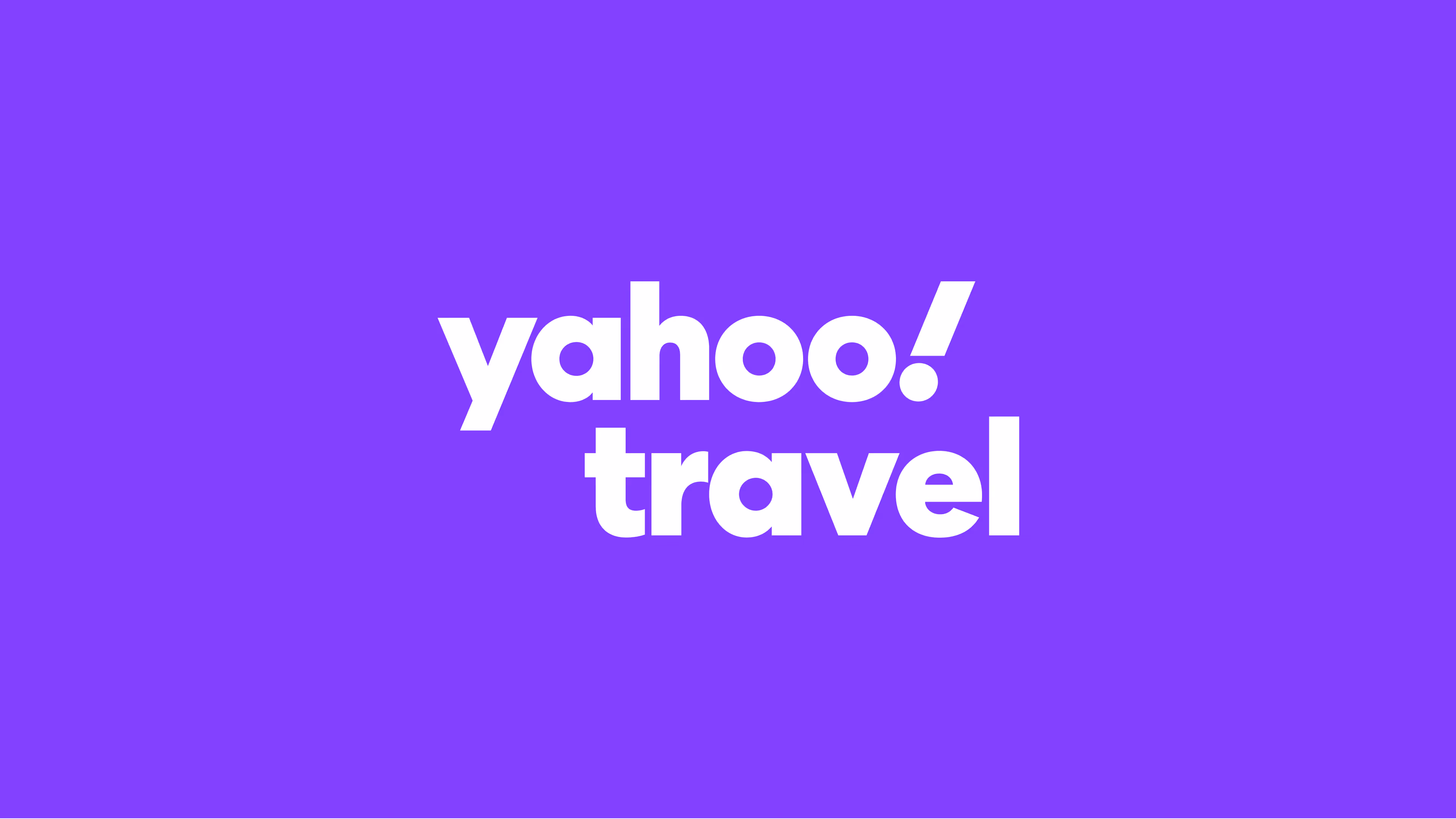 Yahoo Travel logo in white text on a purple background.