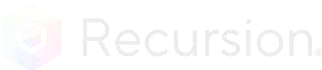 Recursion company logo with hexagonal geometric design.