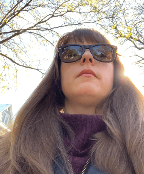 Erin Conlon with glasses