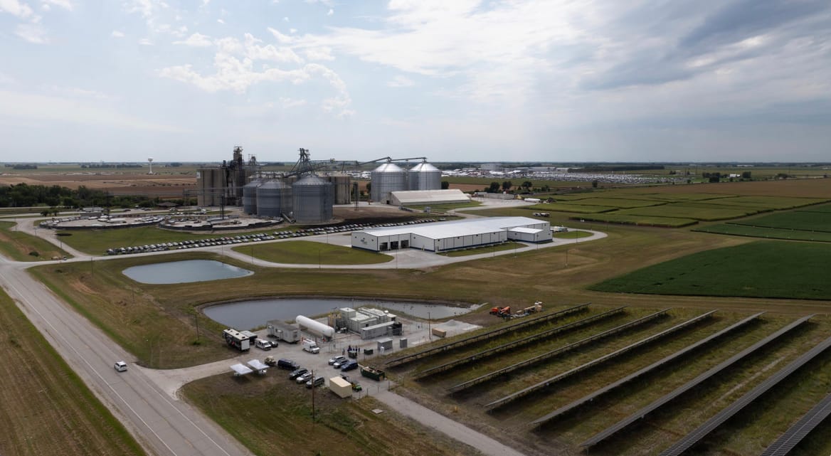 Talusag's solar-powered green ammonia production facility in Boone, Iowa.