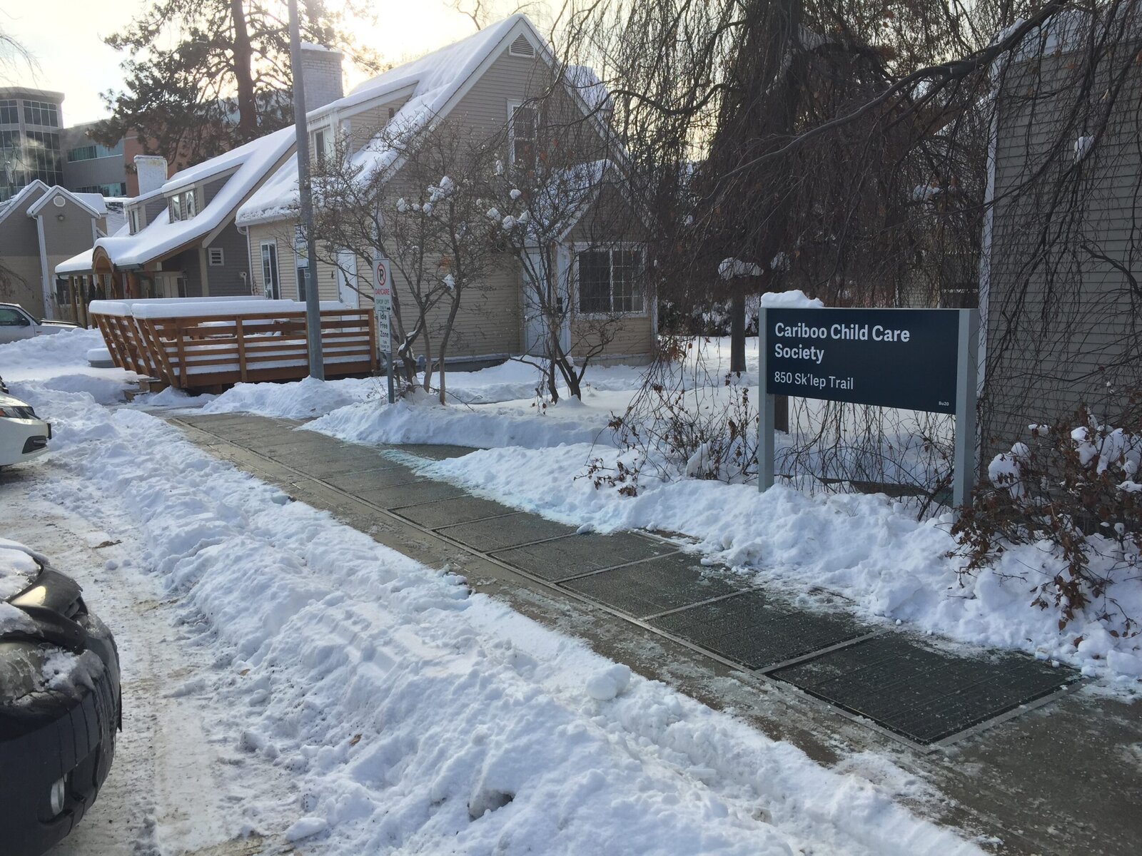 The solar sidewalk at TRU. 