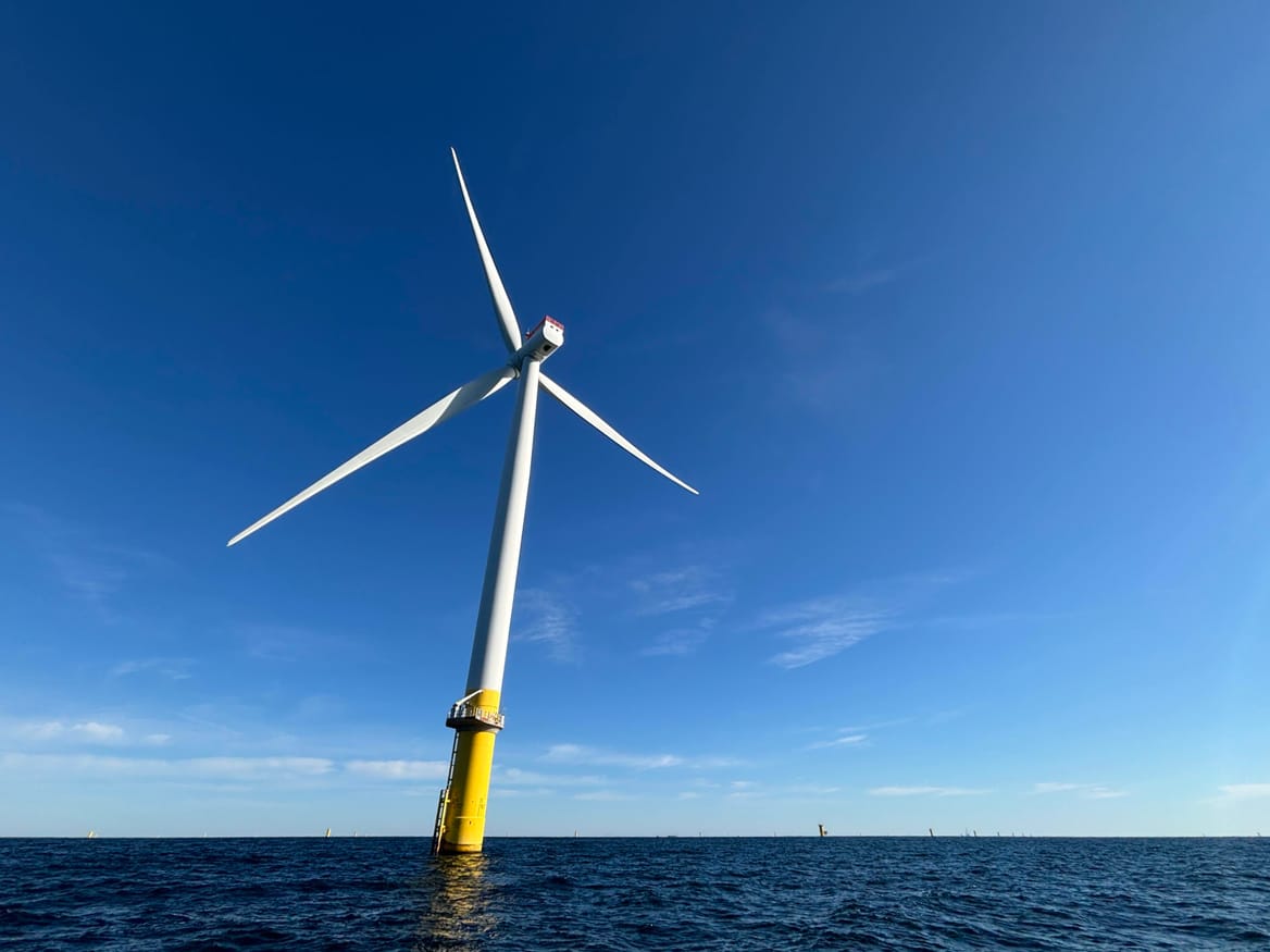 Wind turbine in the ocean
