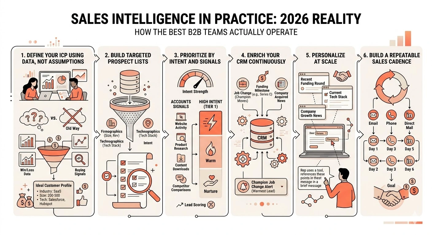 How sales intelligence works and how the best b2b teams actually operate a clear image of it