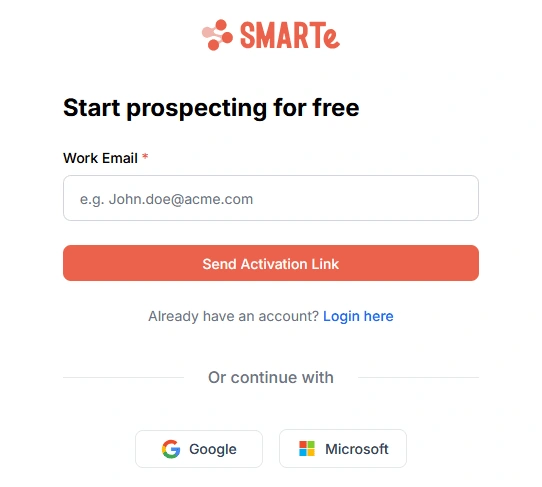 Sign up on SMARTe in under a minute