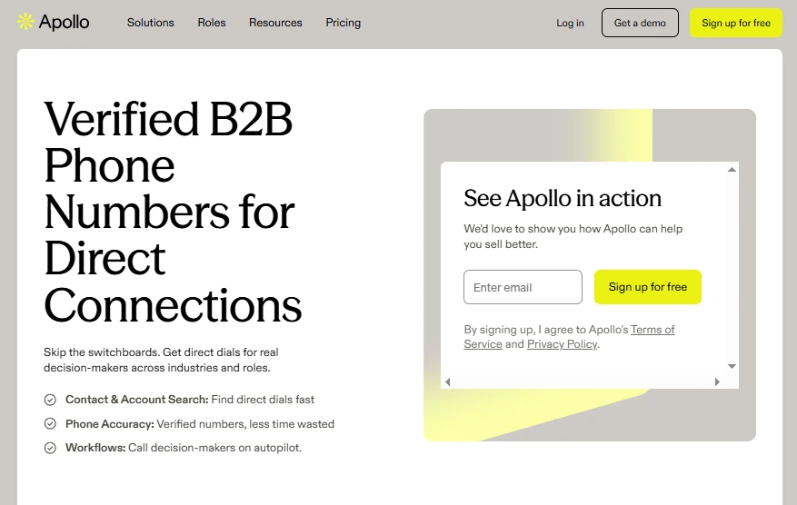Apollo the best phone number lookup tool for b2b teams