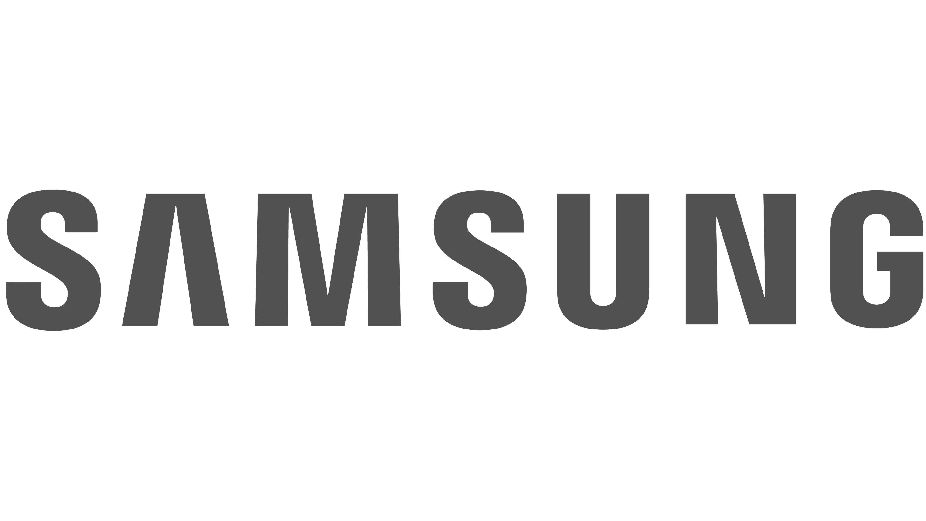 Samsung logo in grayscale
