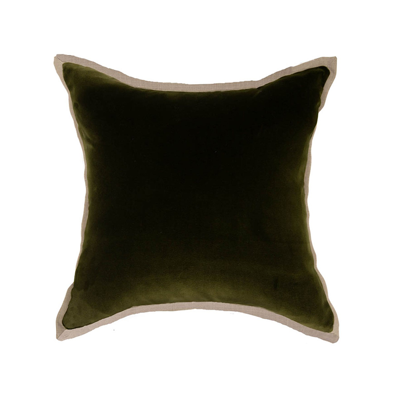 Baker House Velvet Olive Cushion by GP & J Baker