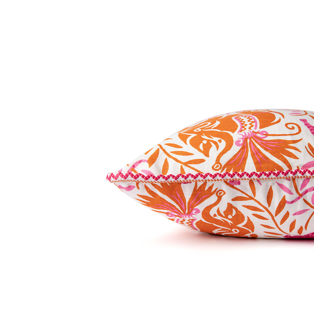 La Jungle Hot Pink Cushion by Christopher Farr Cloth