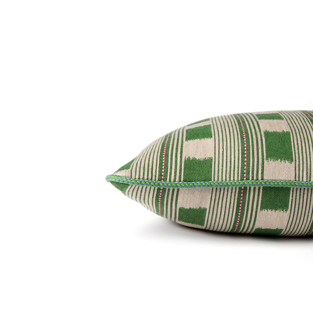Lost and Found Green Cushion by Christopher Farr Cloth
