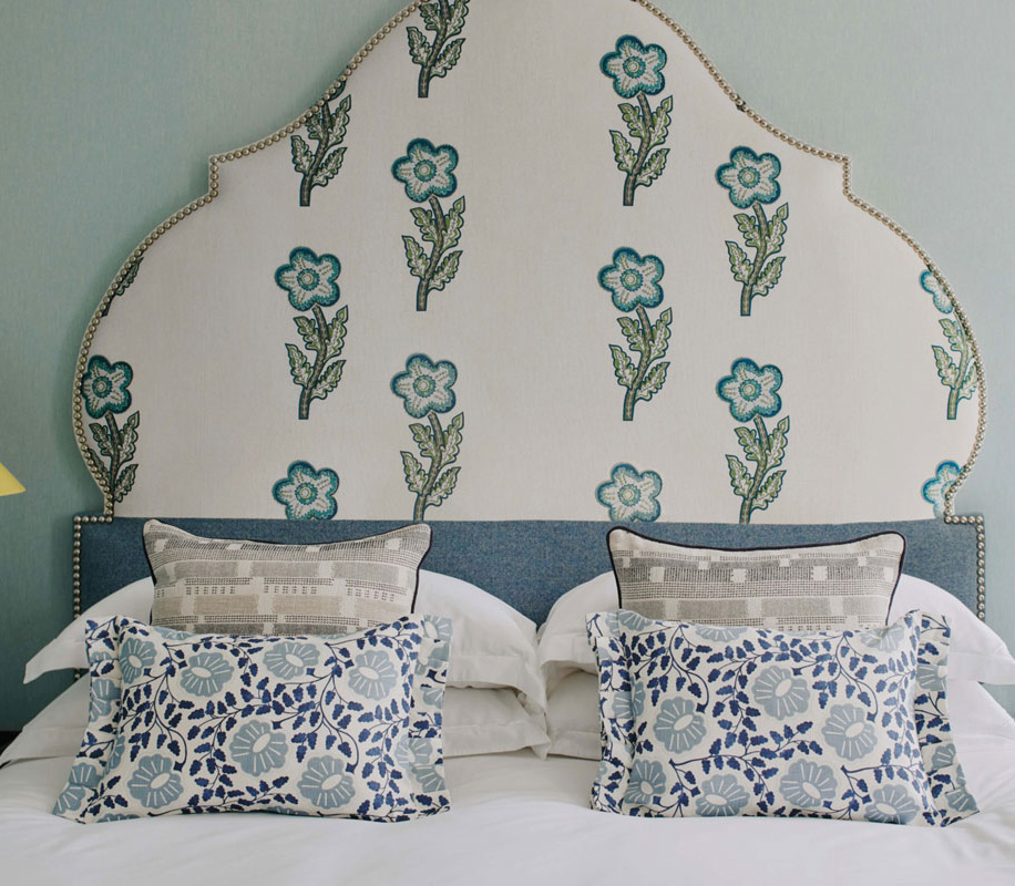 Loom Weave Indigo Cushion by Christopher Farr Cloth