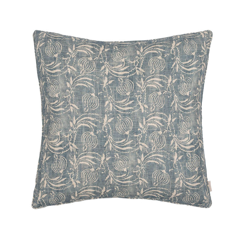 Pomegranate Denim Cushion by GP & J Baker