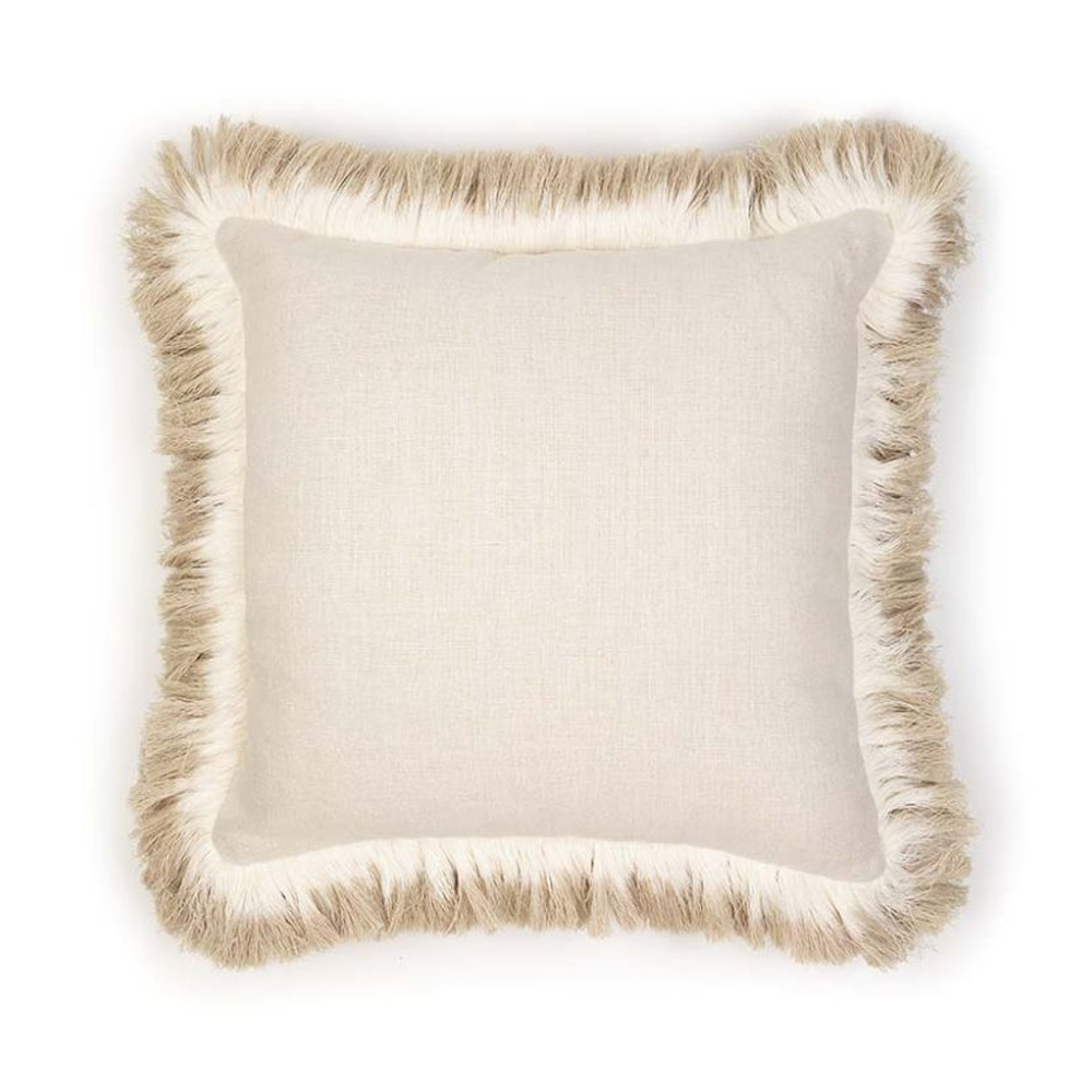 Ombre Fringe Natural Cushion by Christopher Farr Cloth