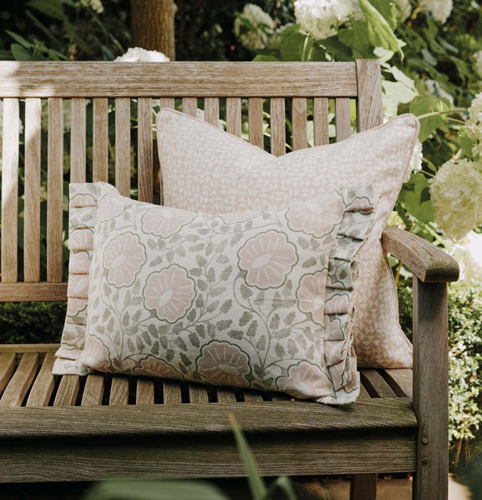 Punch Paisley Olive Cushion by Christopher Farr Cloth