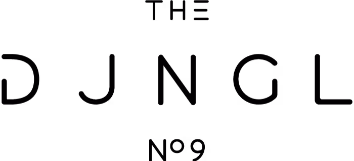 Black The DJNGL No9 Heidelberg logo