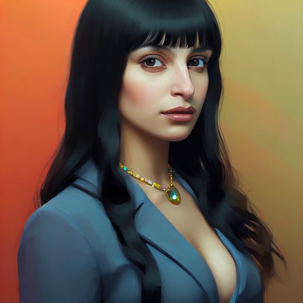 An ai generated art face shot of Selena