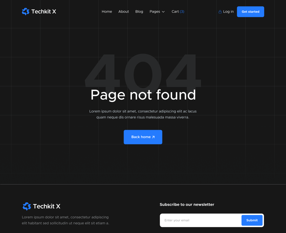 404 Not Found - Techkit X Webflow Template