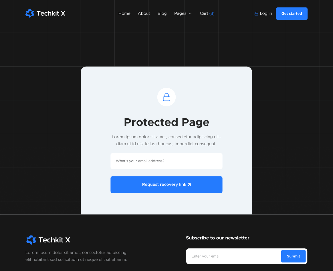 Password Protected - Techkit X Webflow Template