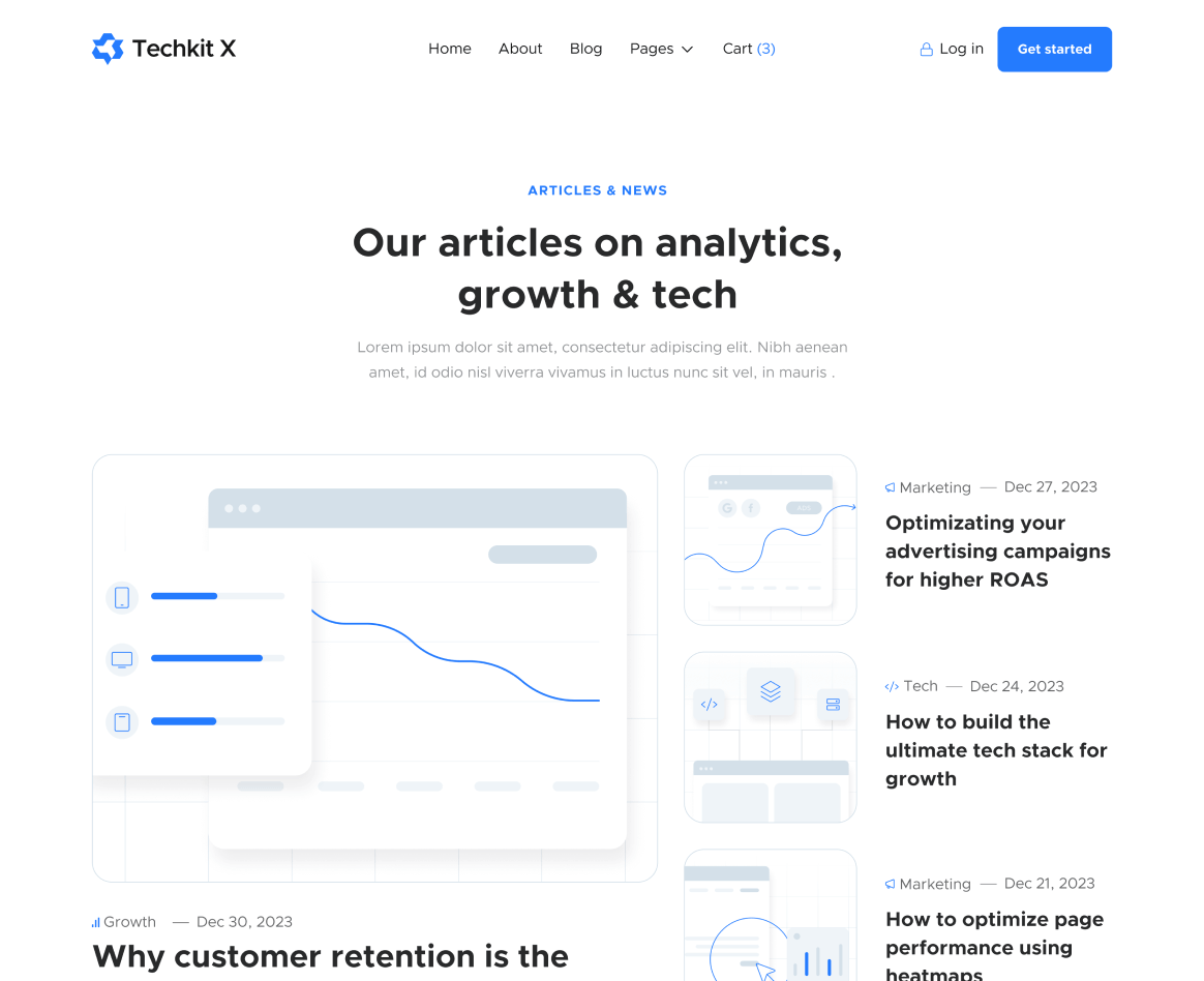Blog V3 - Techkit X Webflow Template