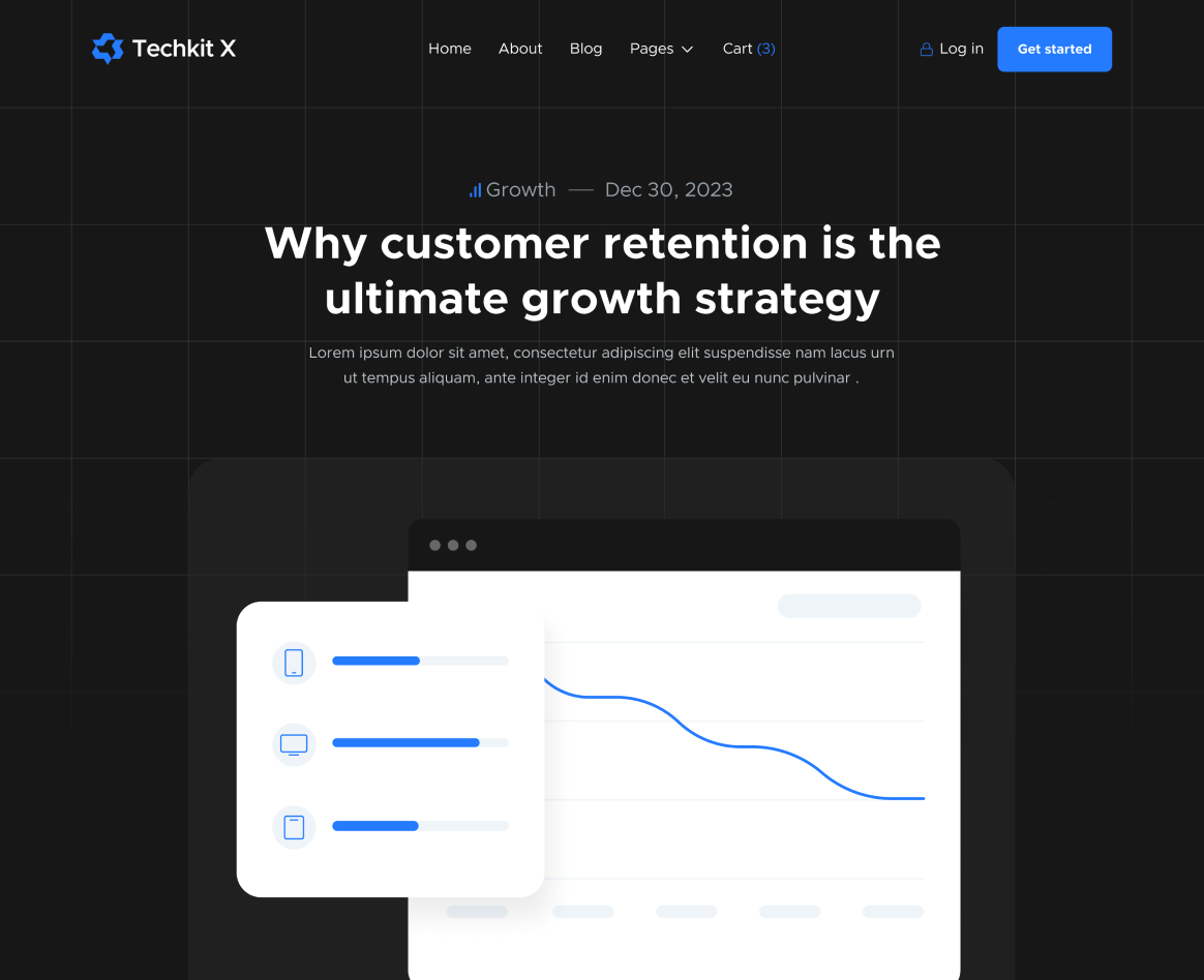 Blog Post - Techkit X Webflow Template