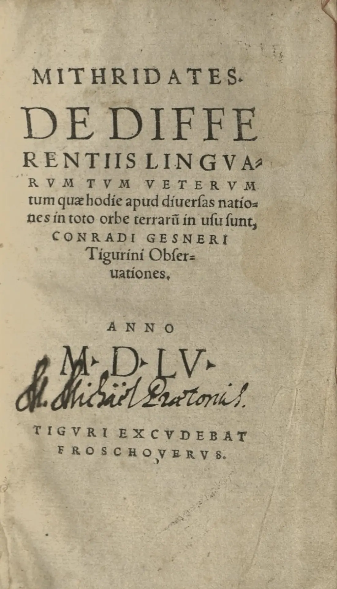 Mithridates de Differentiis Linguarum