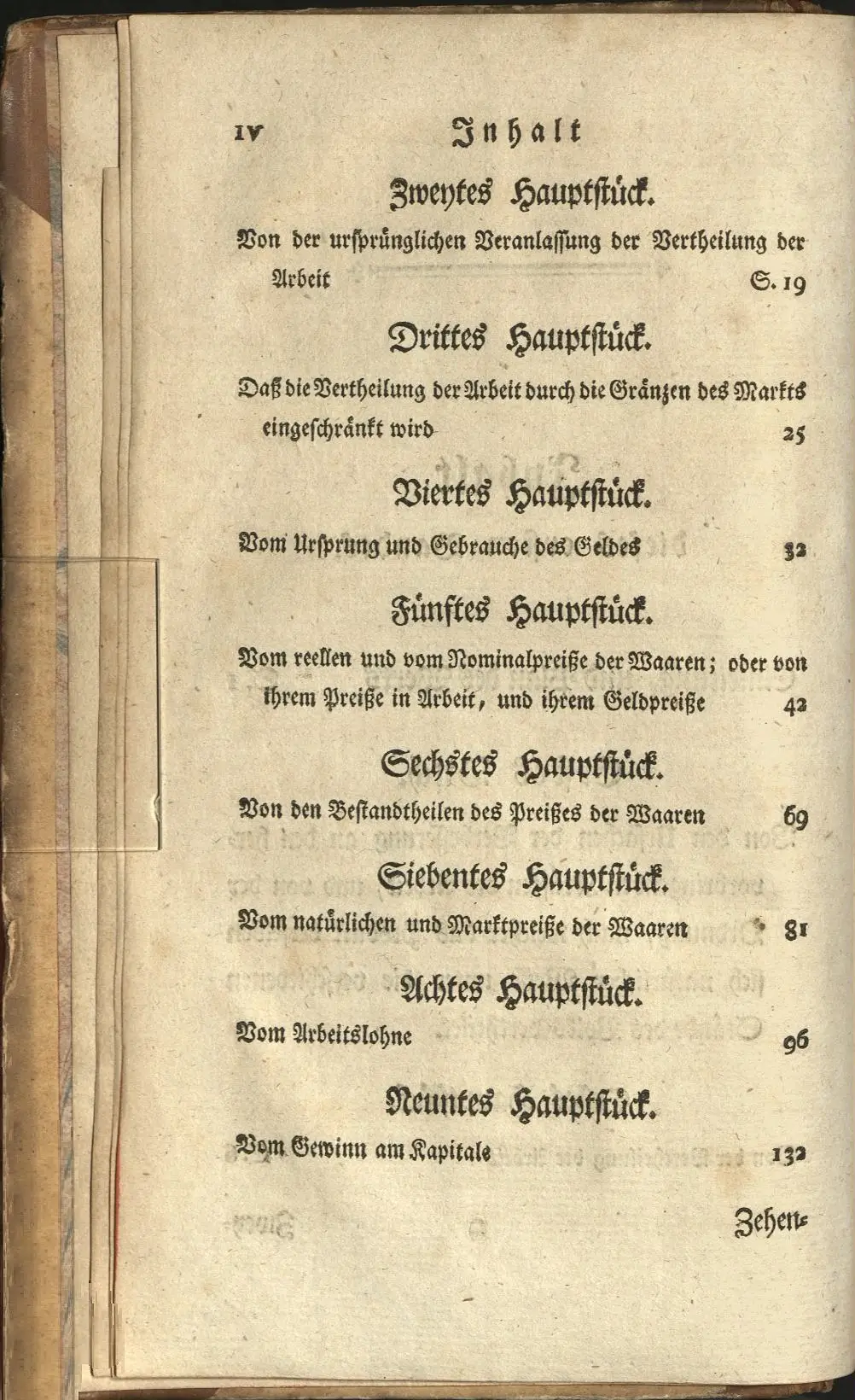 Die deutsche Erstausgabe von Wealth of Nations. Die Übersetzung stammt von einem gewissen Johann Friedrich Schiller.