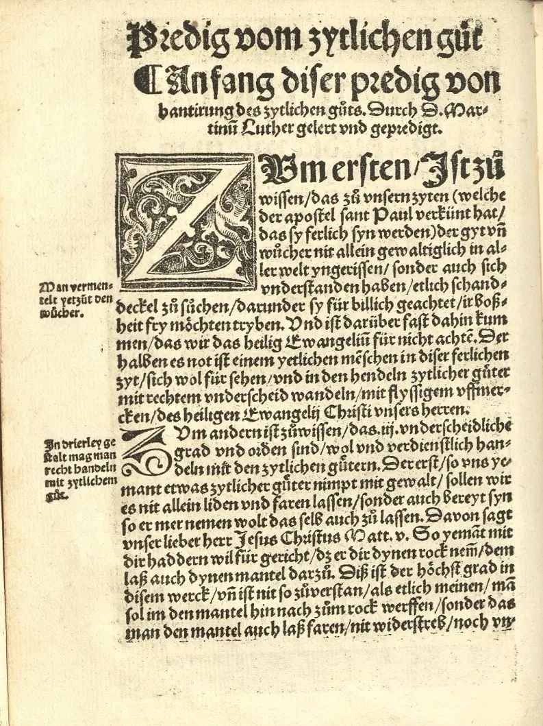 Additional pages from the Basel version of the Great Sermon on Usury