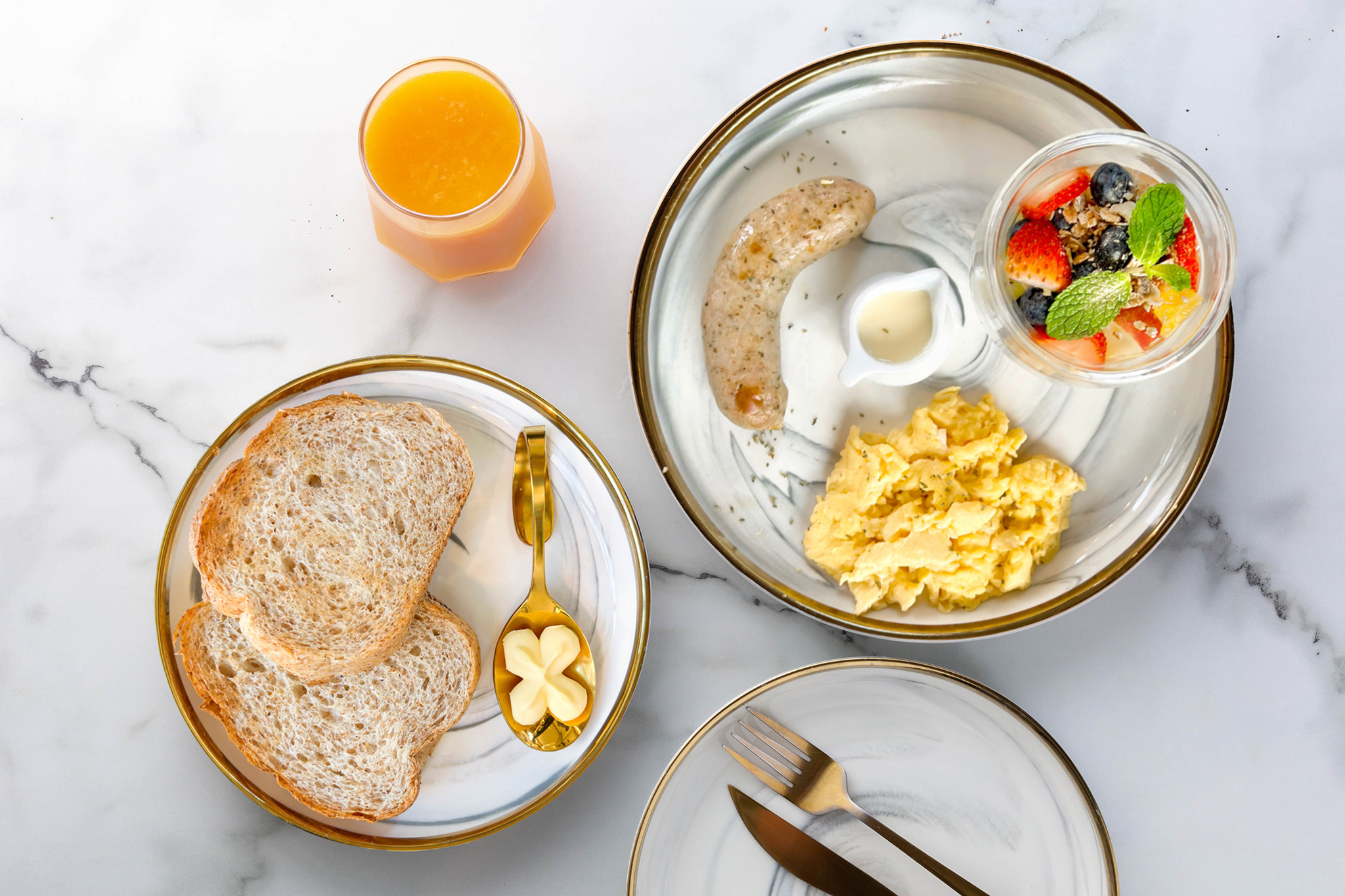 Scramble set with Pork Sausage