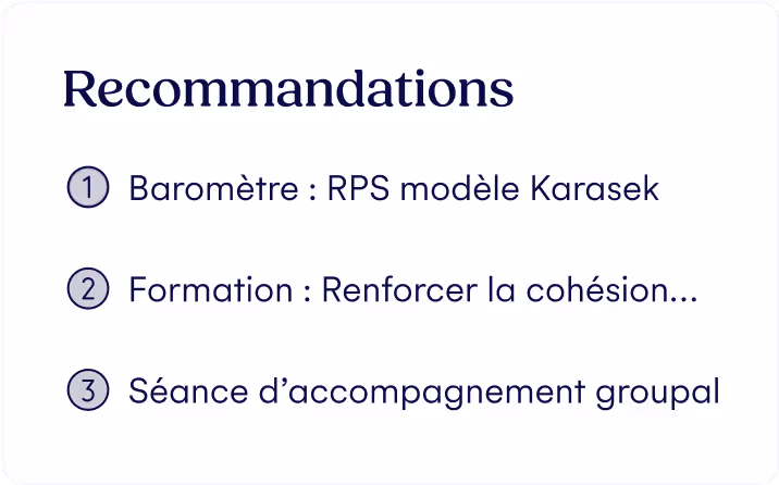 Image représentant les recommandations proposées par Dupsy