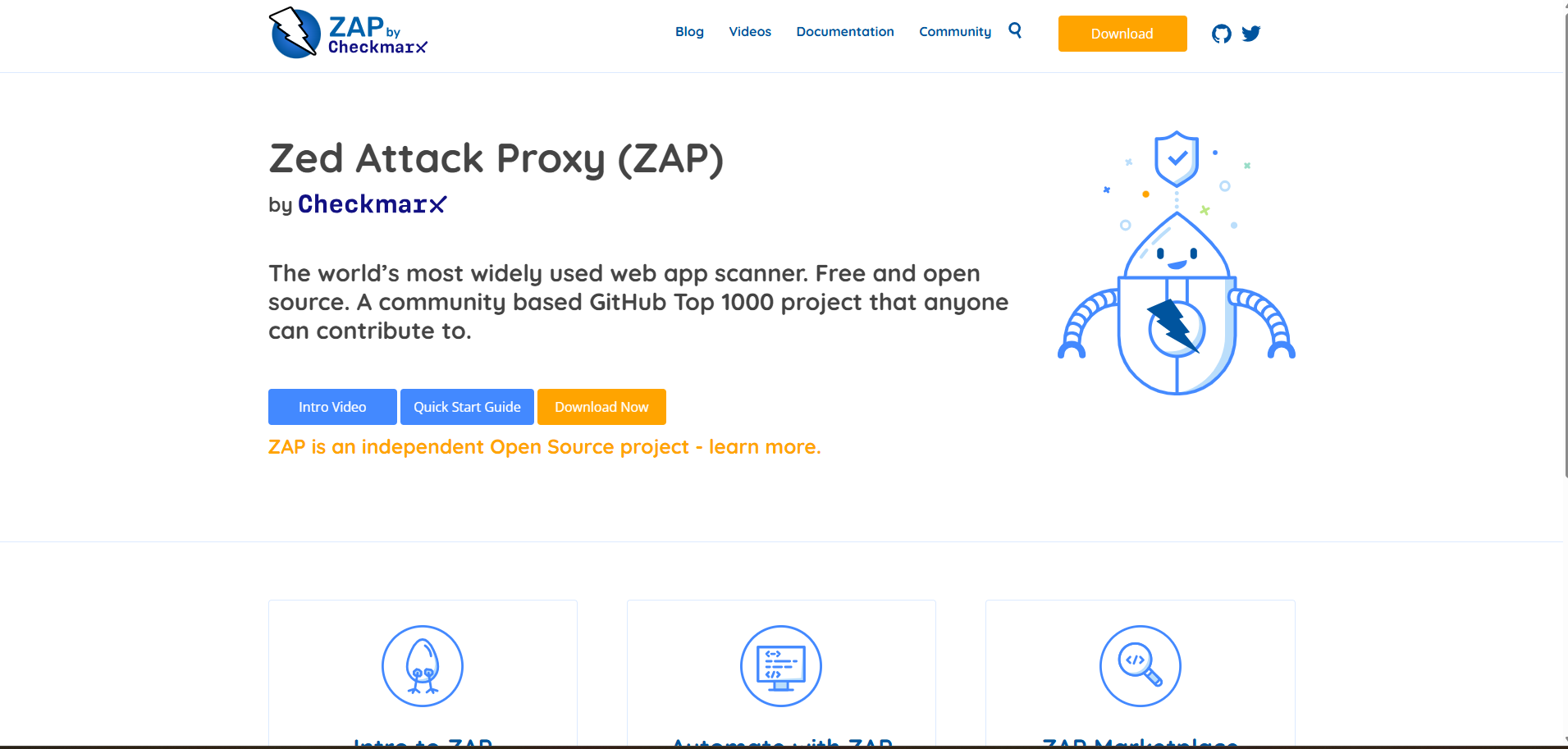 ZAP by Checkmarx homepage