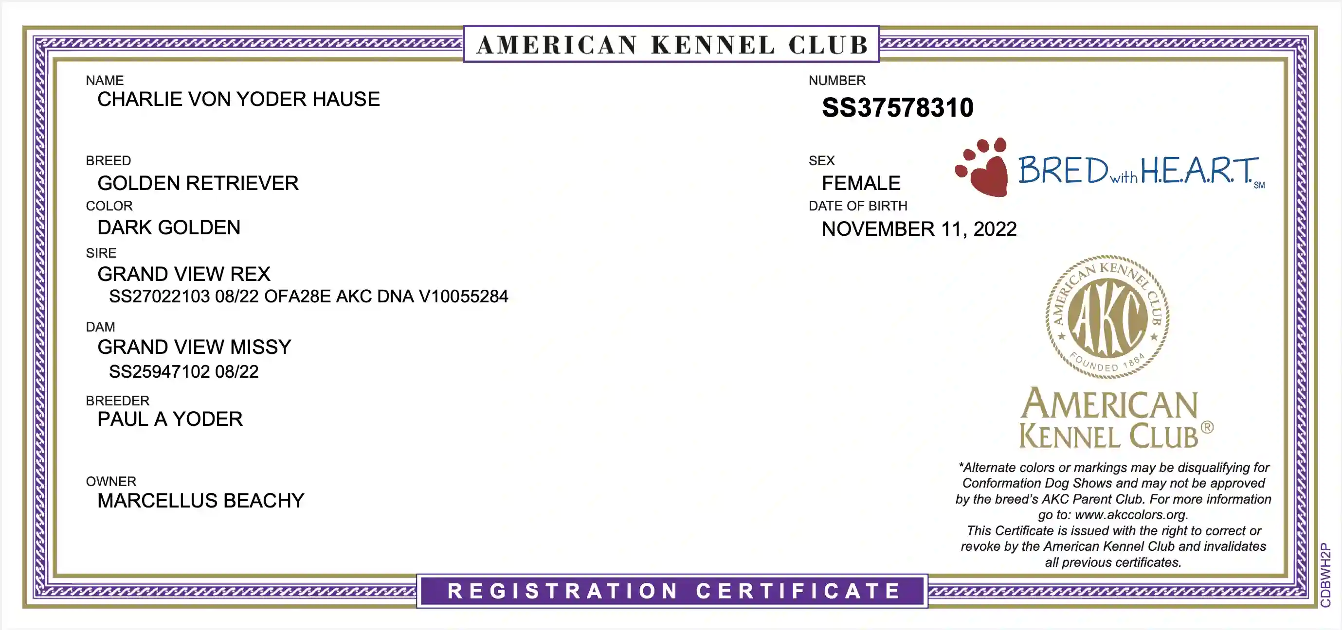 AKC document