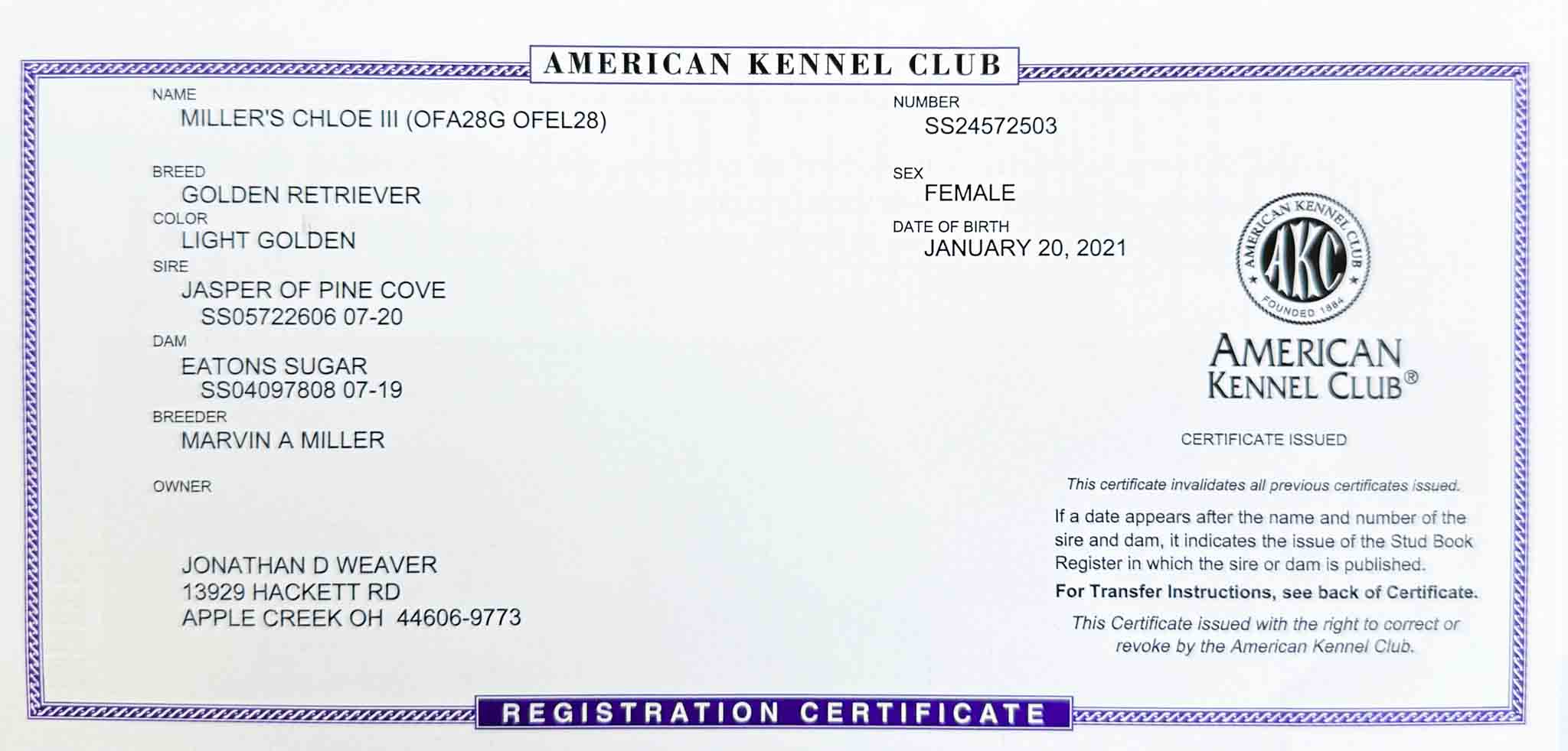 AKC document