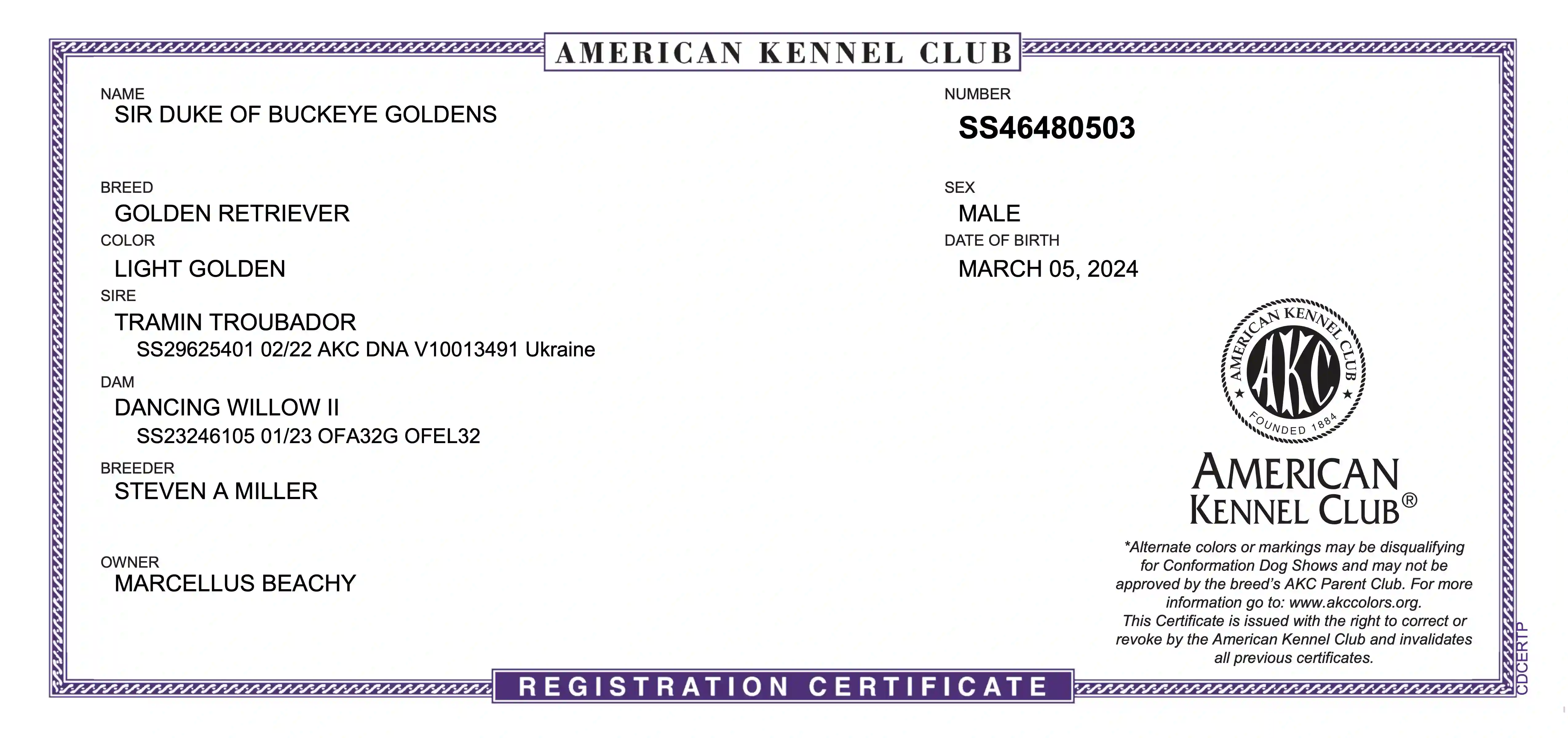 AKC document