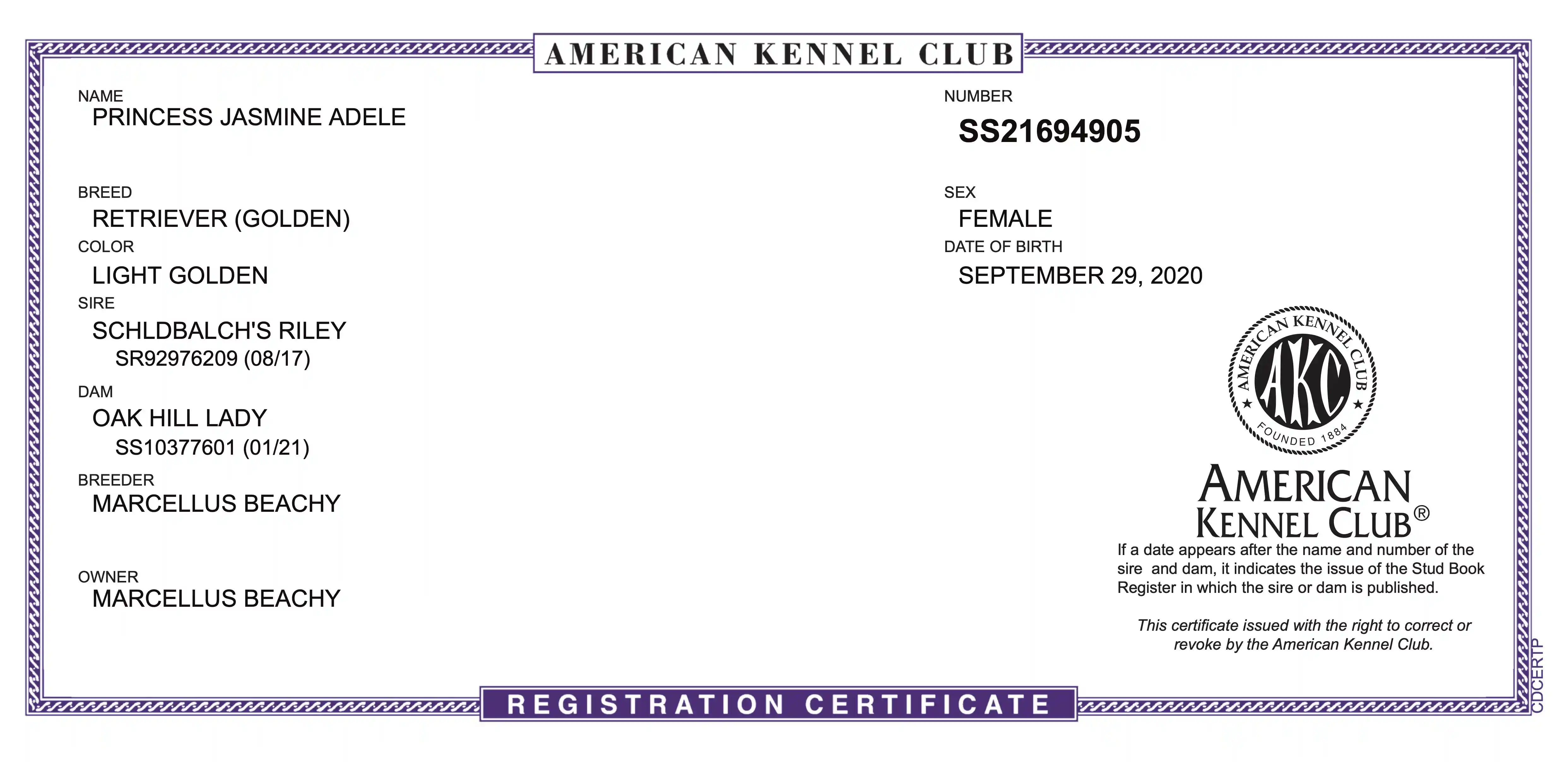 AKC document