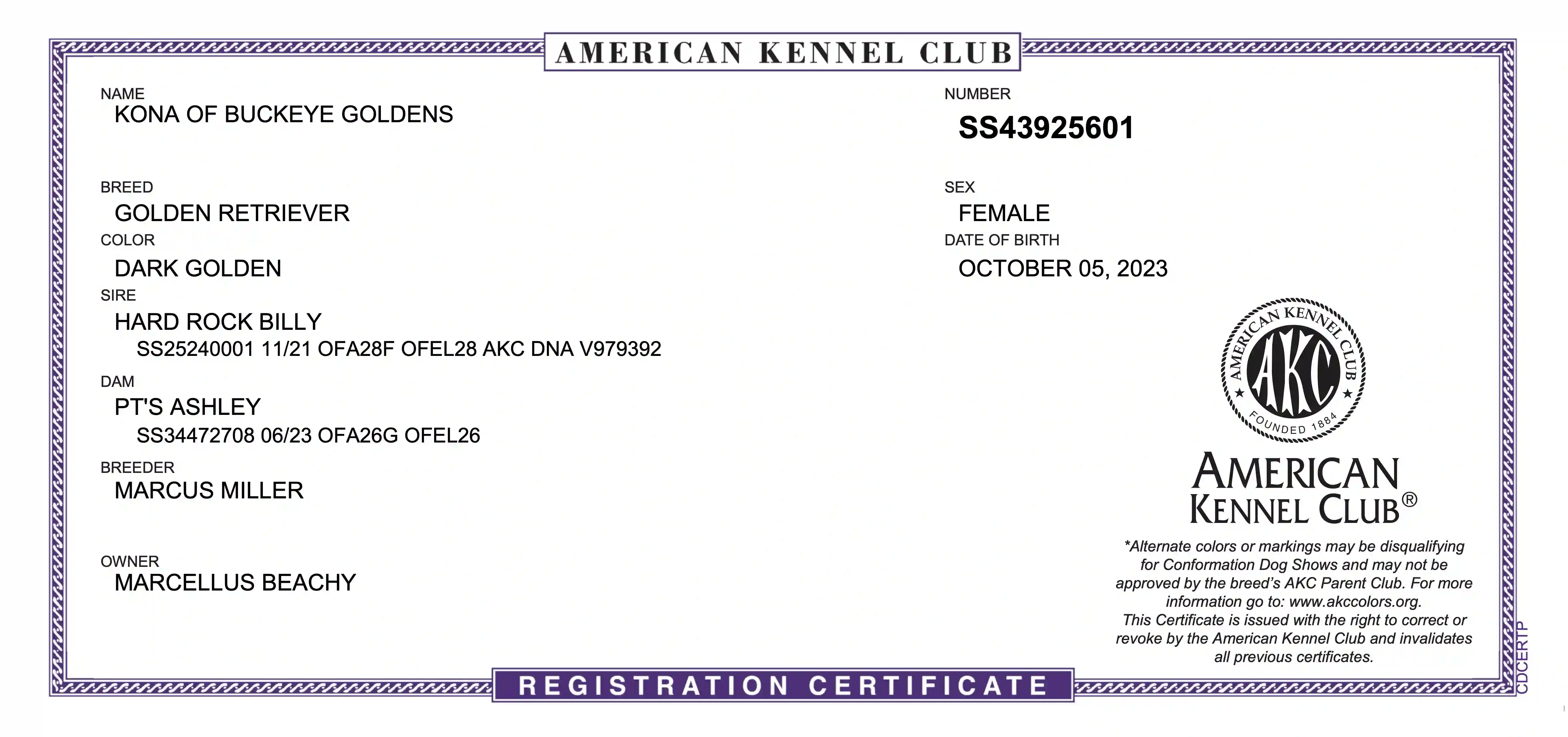 AKC document