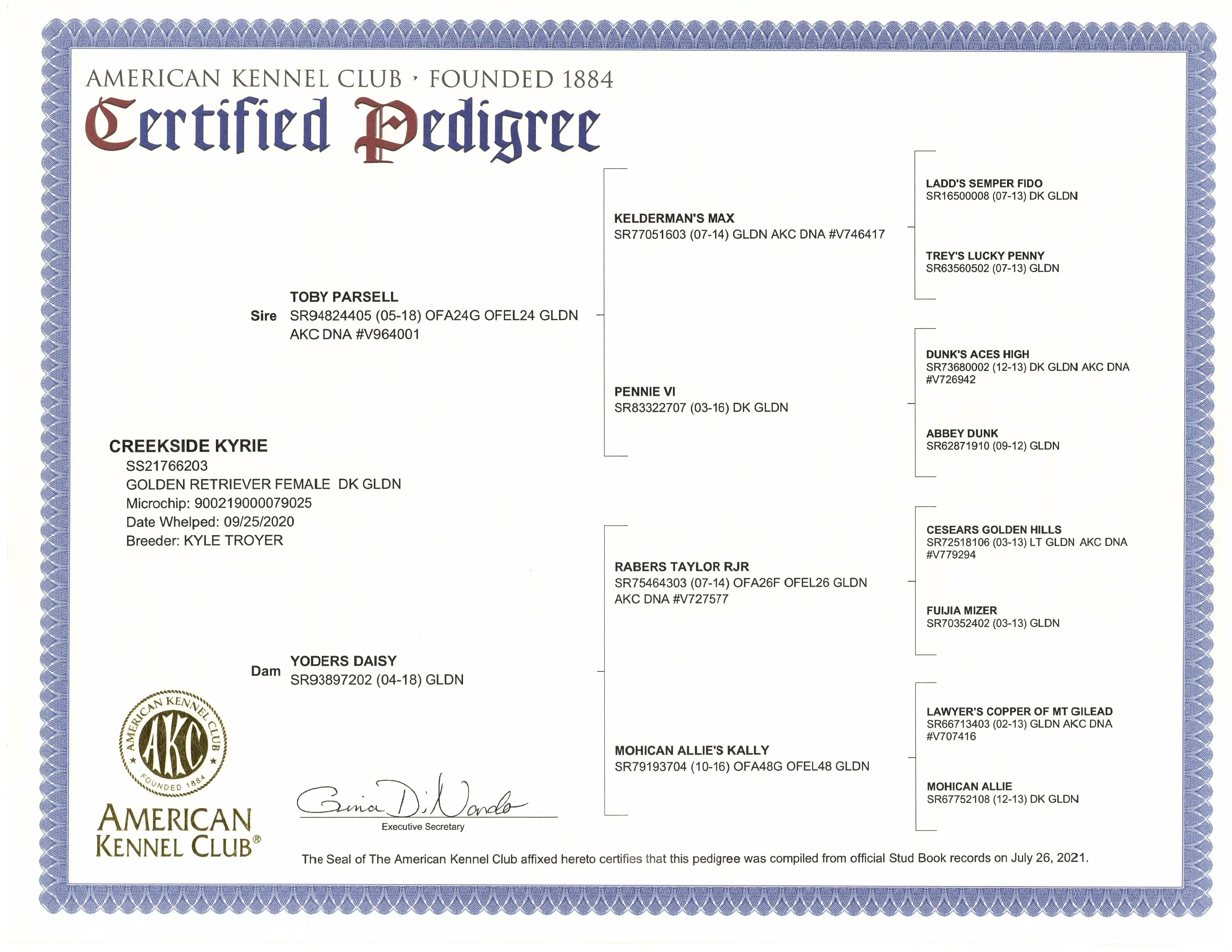 Pedigree document