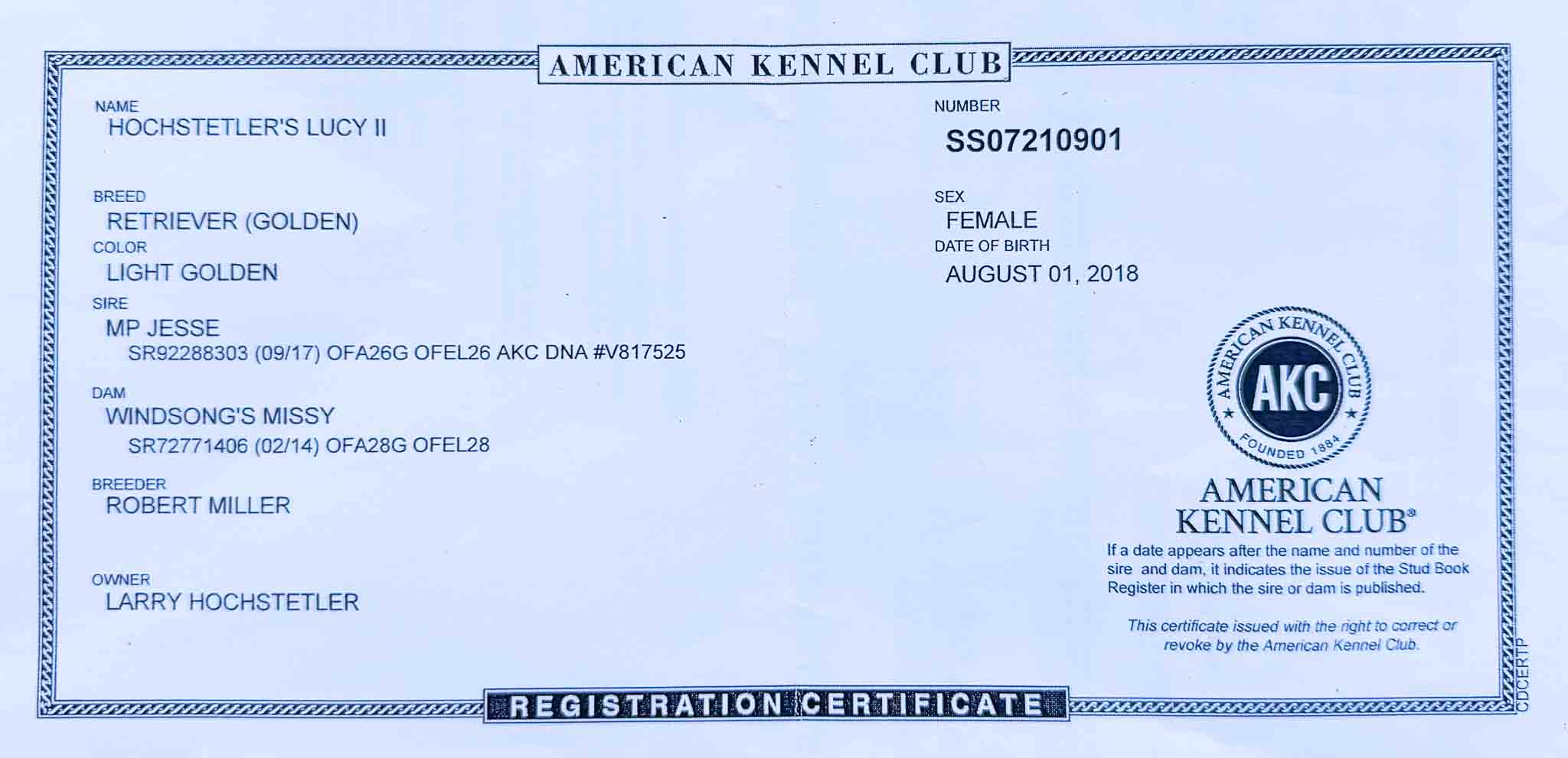 AKC document