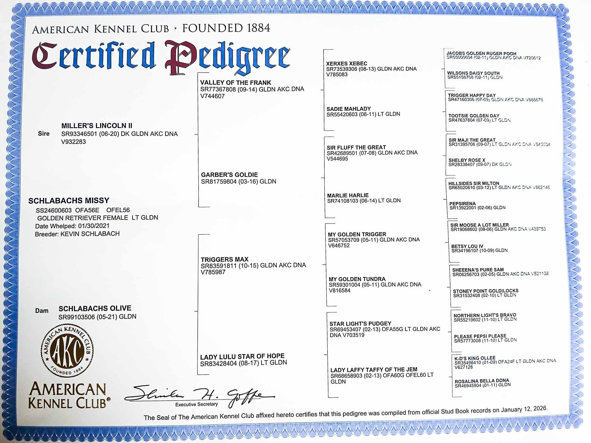 Pedigree document