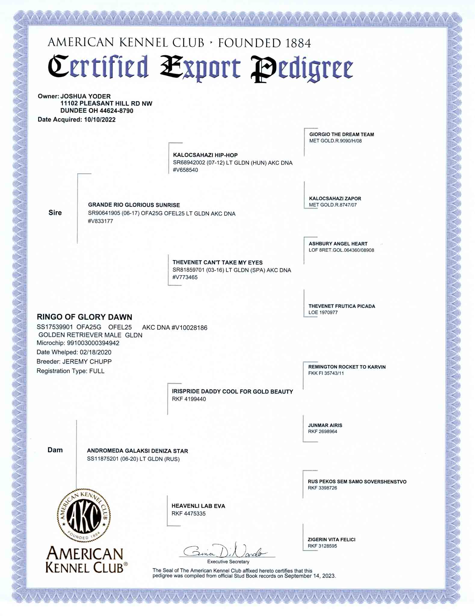 Pedigree document